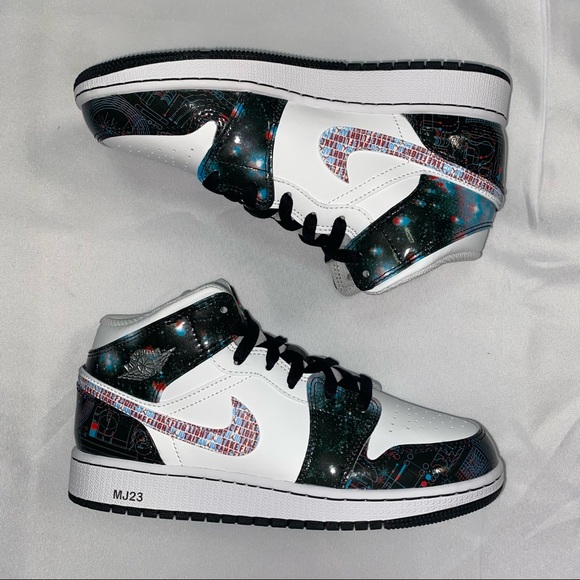 Nike Air Jordan 1 Mid GS Take Flight 6Y 7.5W - Picture 2 of 5